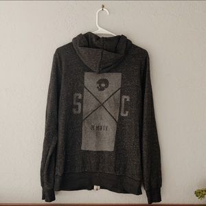 Heather Gray Zip Up  Sweatshirt